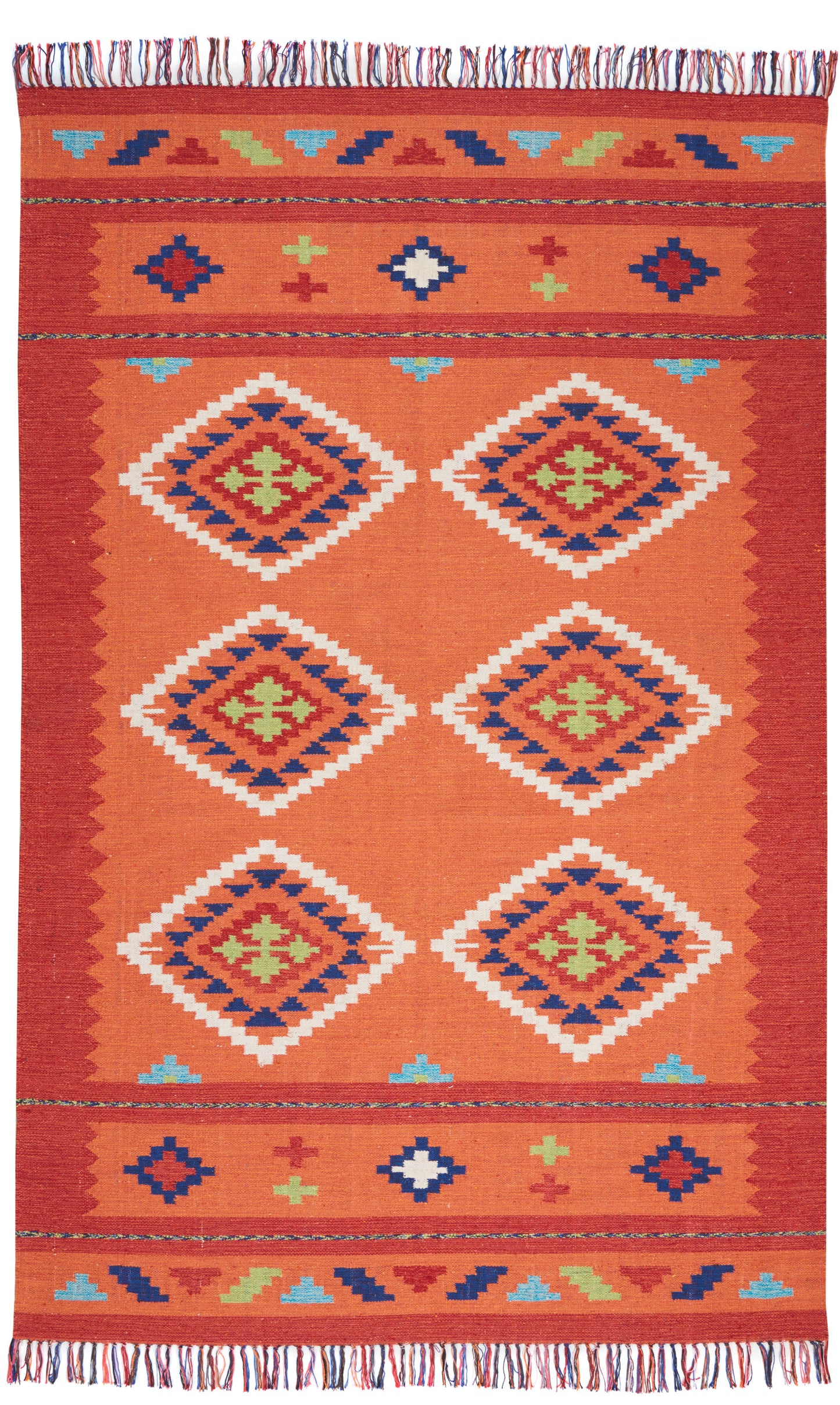 Nourison Home Baja BAJ02 Orange Red  Transitional Woven Rug