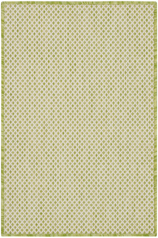 Nourison Home Courtyard COU01 Ivory Green Contemporary Machinemade Rug