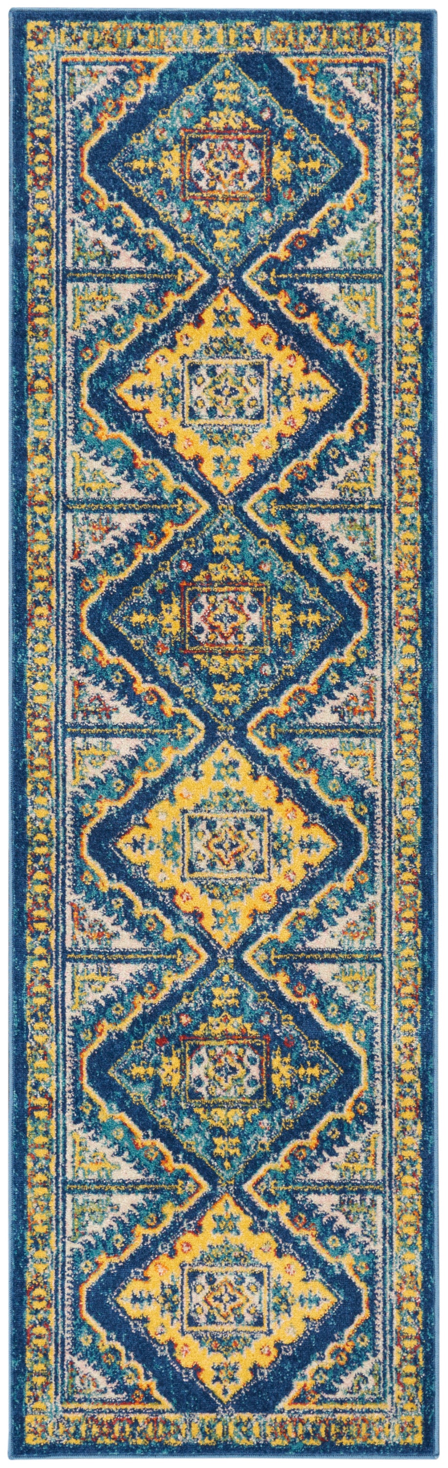 Nourison Home Allur ALR02 Navy Multicolor  Transitional Machinemade Rug