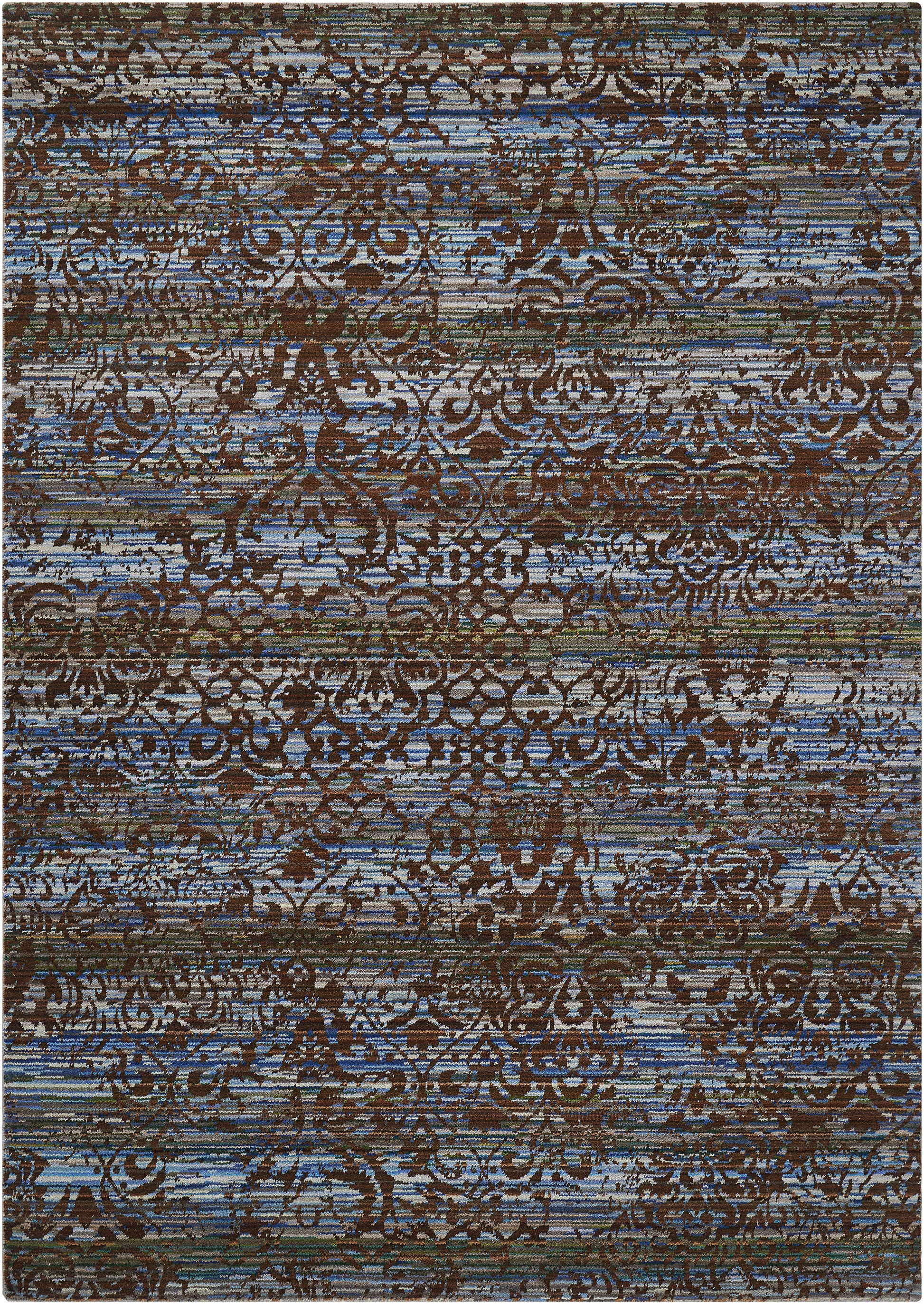 Nourison Home Rhapsody RH009 Blue Moss Transitional Loom Rug