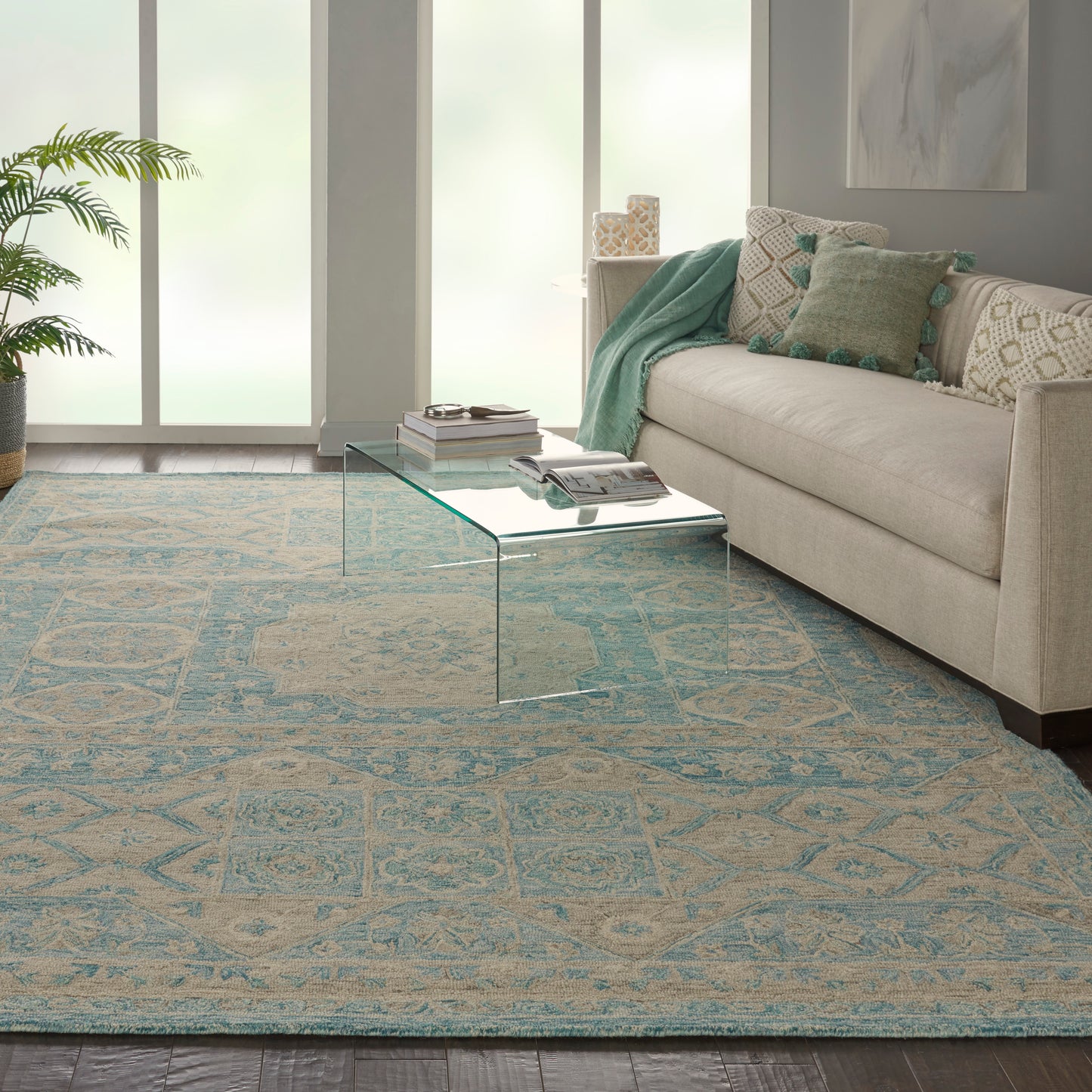 Nourison Home Azura AZM02 Ocean  Transitional Tufted Rug