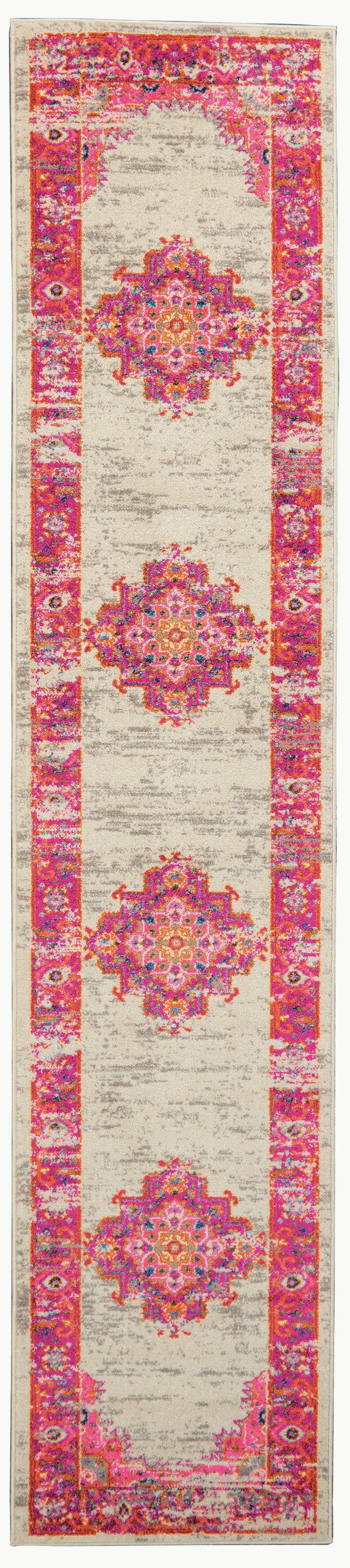 Nourison Home Passion PSN03 Ivory Fuchsia  Transitional Machinemade Rug