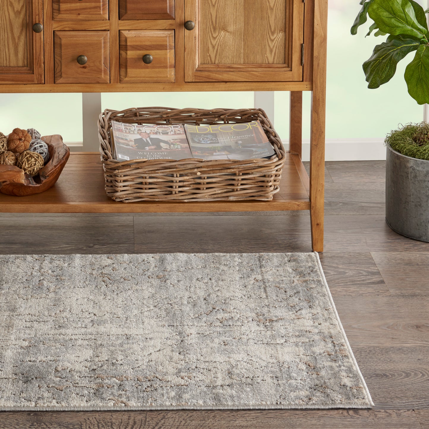 Nourison Home Quarry QUA03 Beige Grey  Contemporary Machinemade Rug