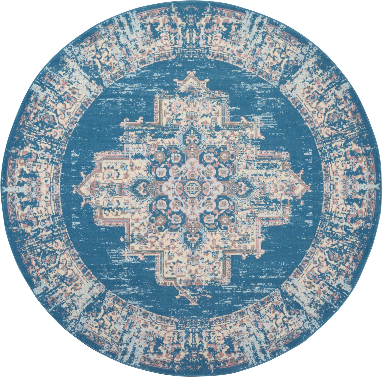 Nourison Home Grafix GRF14 Blue  Transitional Machinemade Rug