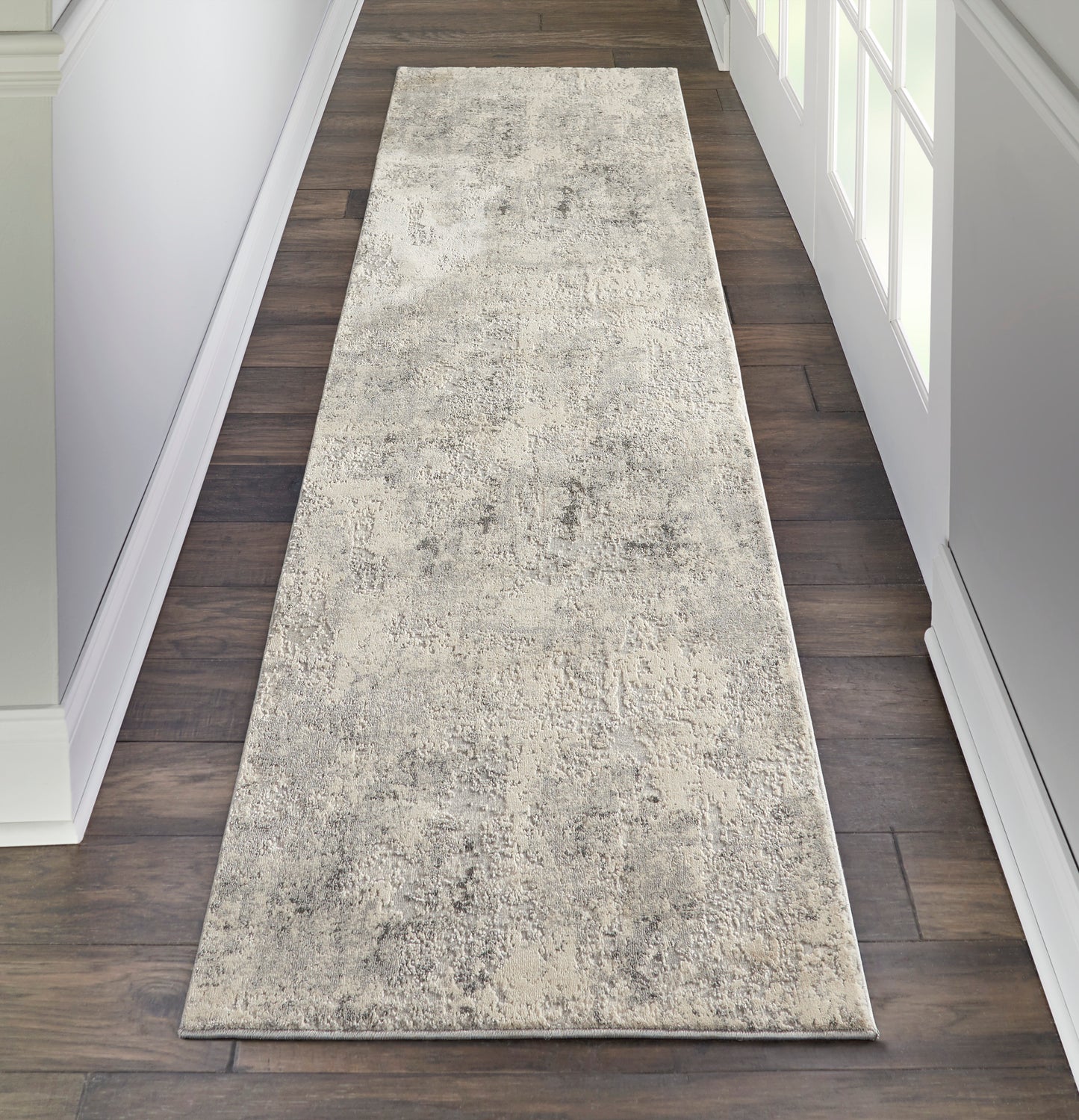 Nourison Home Rustic Textures RUS07 Grey Beige  Contemporary Machinemade Rug