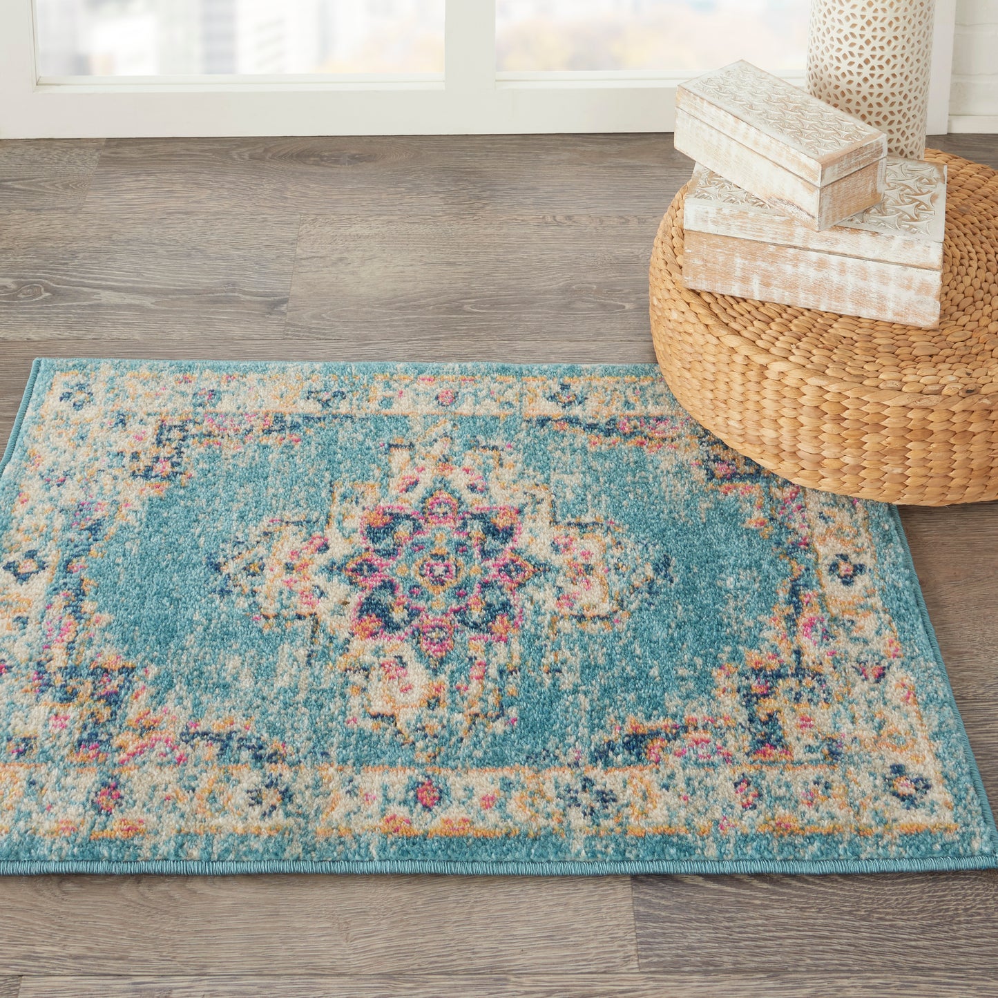 Nourison Home Passion PSN03 Light Blue  Transitional Machinemade Rug