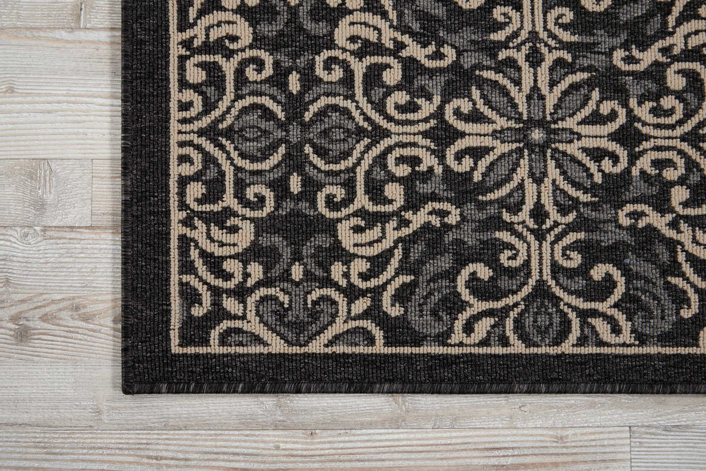 Nourison Home Caribbean CRB12 Charcoal  Transitional Machinemade Rug