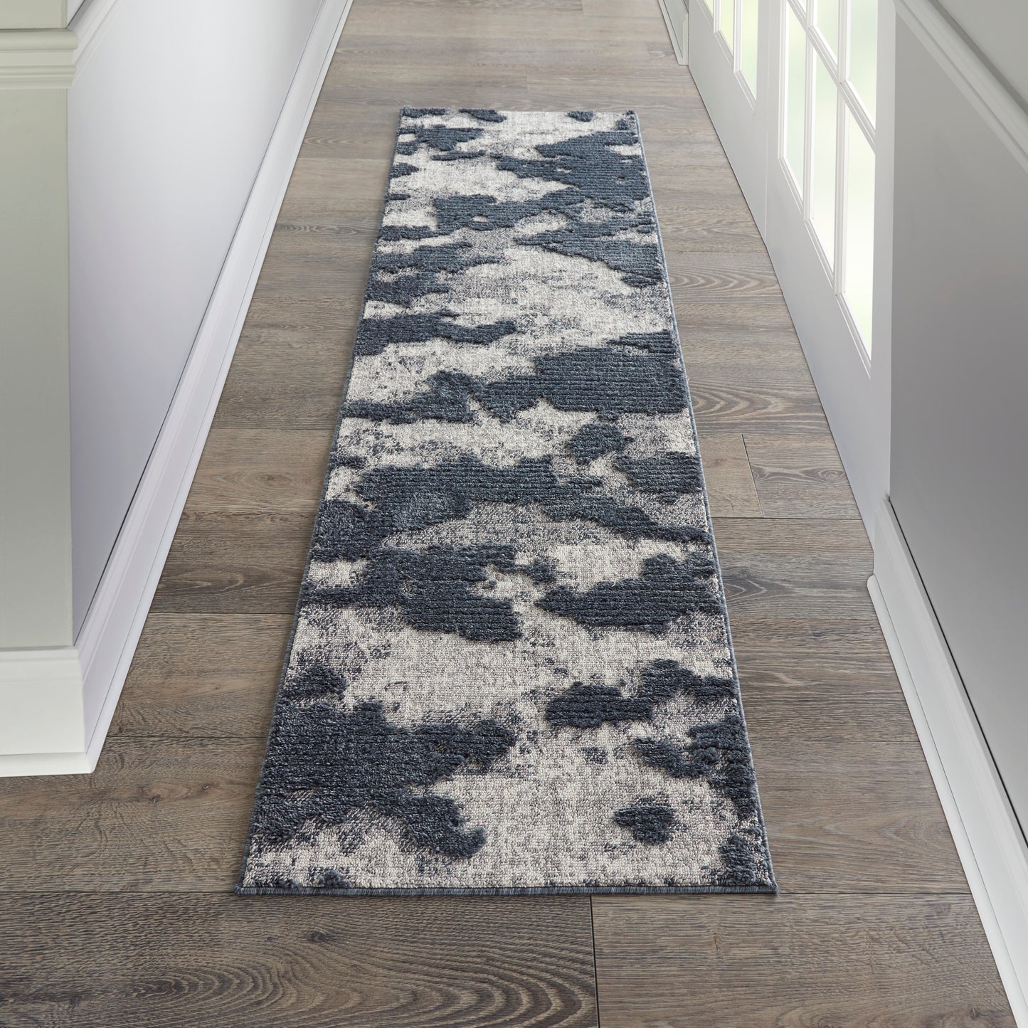 Nourison Home Zermatt ZER01 Blue Grey  Contemporary Machinemade Rug