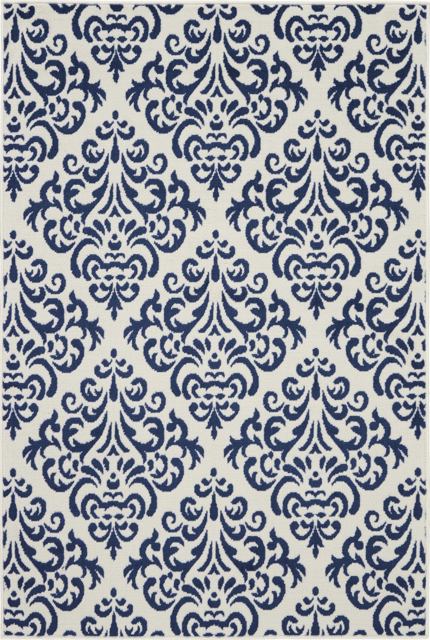 Nourison Home Grafix GRF06 White Blue  Transitional Machinemade Rug