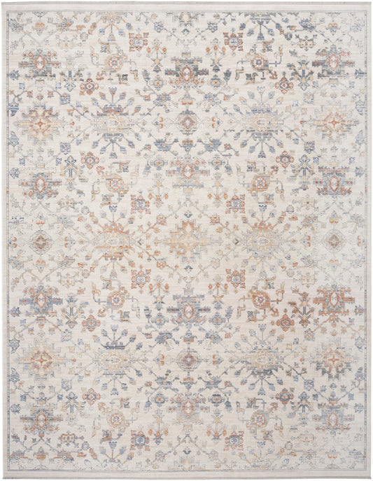 Nourison Home Elegant Heirlooms ELH02 Ivory Grey  Traditional Machinemade Rug