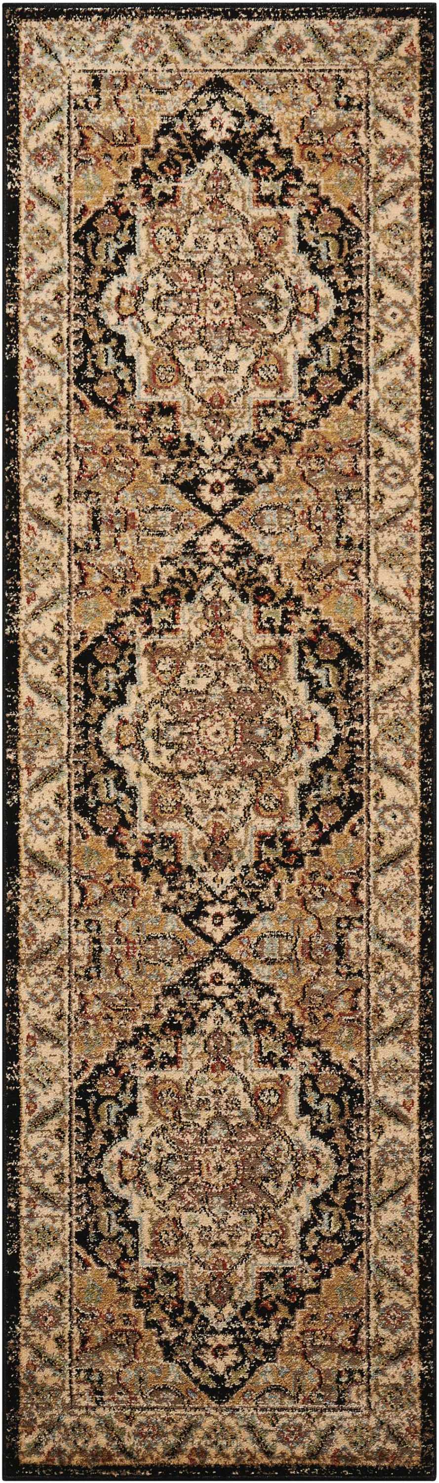 Nourison Home Delano DEL05 Black  Traditional Machinemade Rug