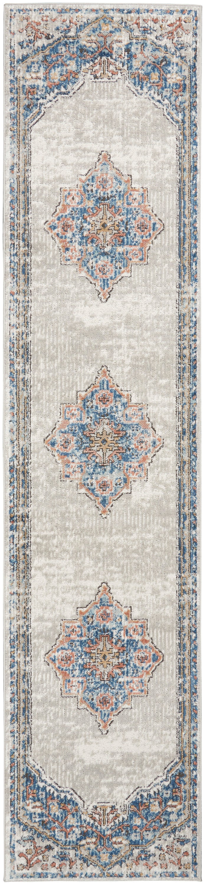 Nourison Home Quarry QUA12 Blue Grey  Traditional Machinemade Rug