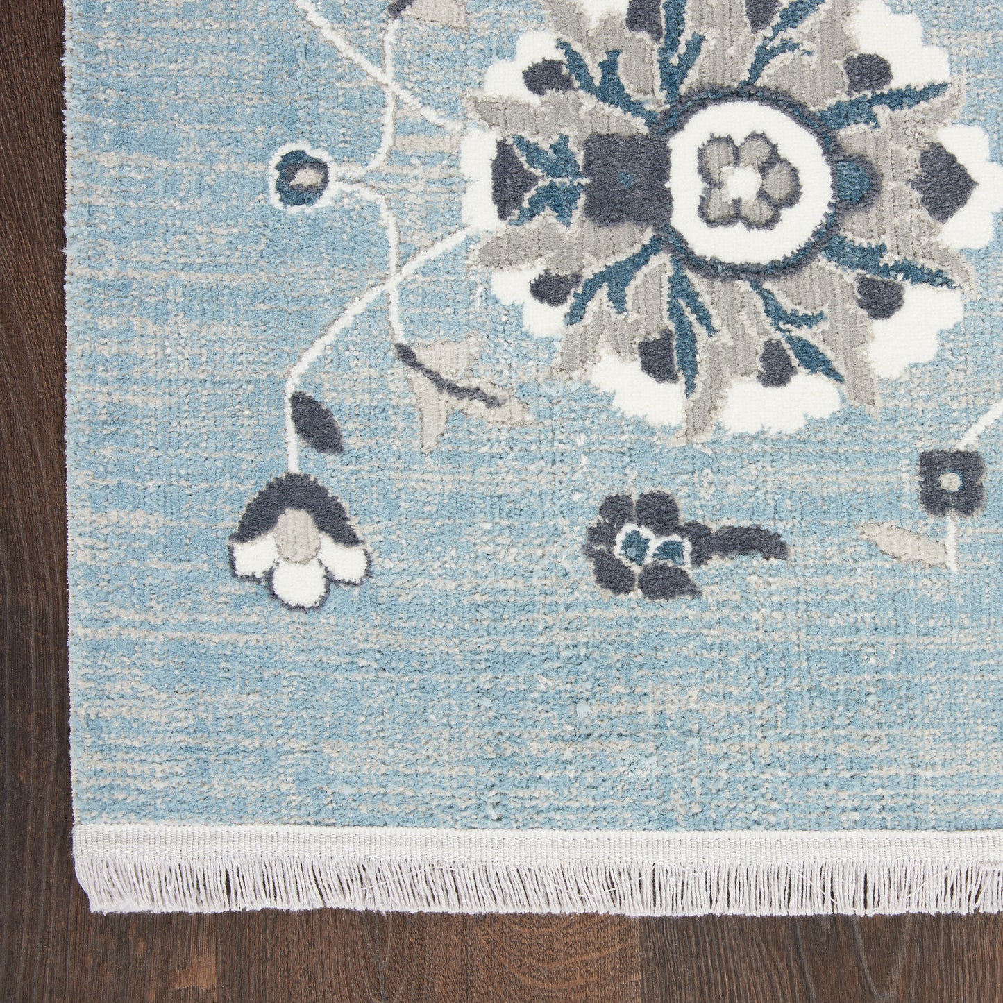 Nourison Home Lennox LEN04 Light Blue Grey  Transitional Machinemade Rug