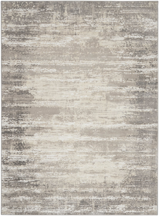 Nourison Home Cyrus CYR04 Ivory Grey Contemporary Power-Loomed Rug