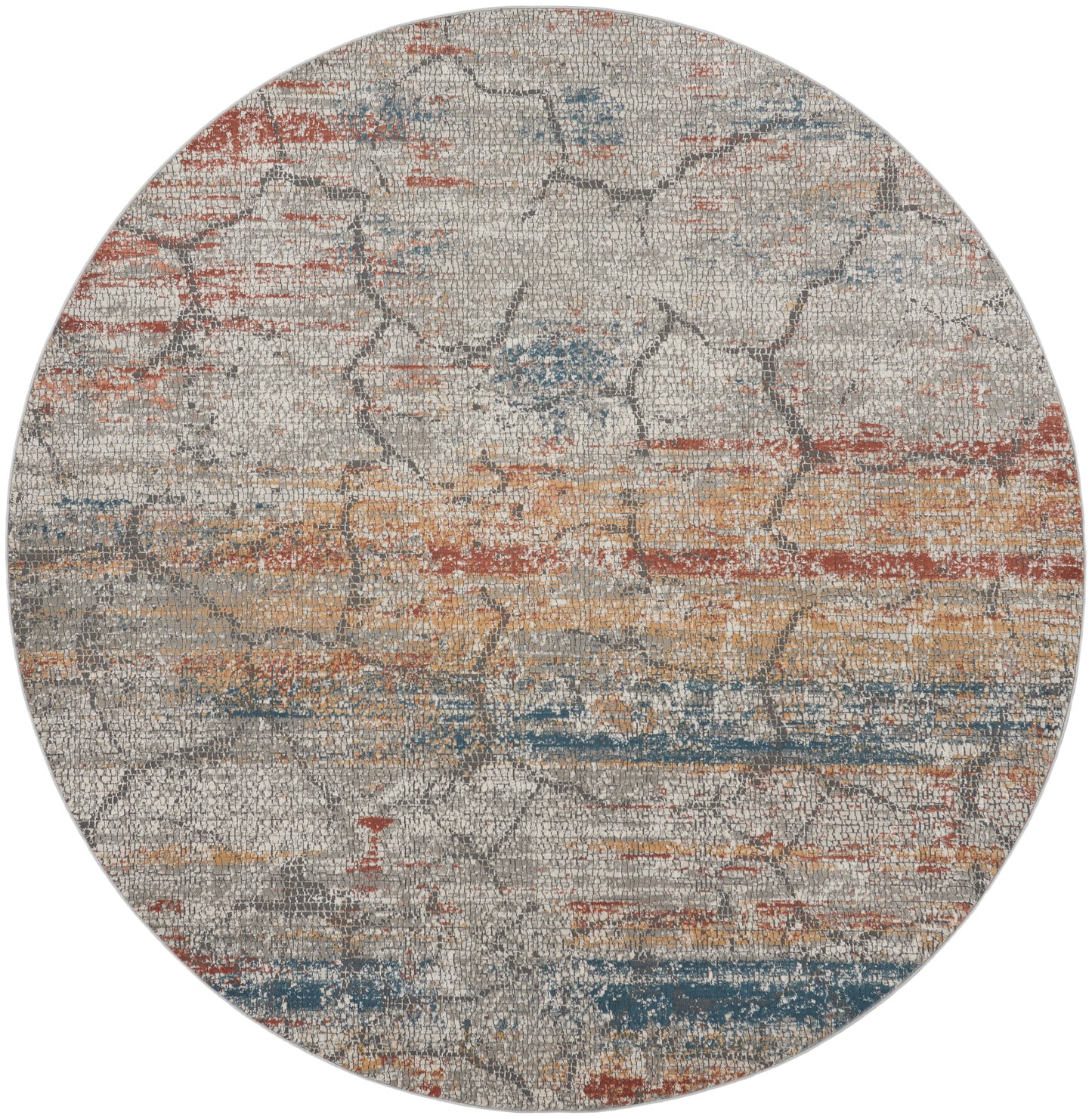 Nourison Home Rustic Textures RUS11 Multicolor  Contemporary Machinemade Rug