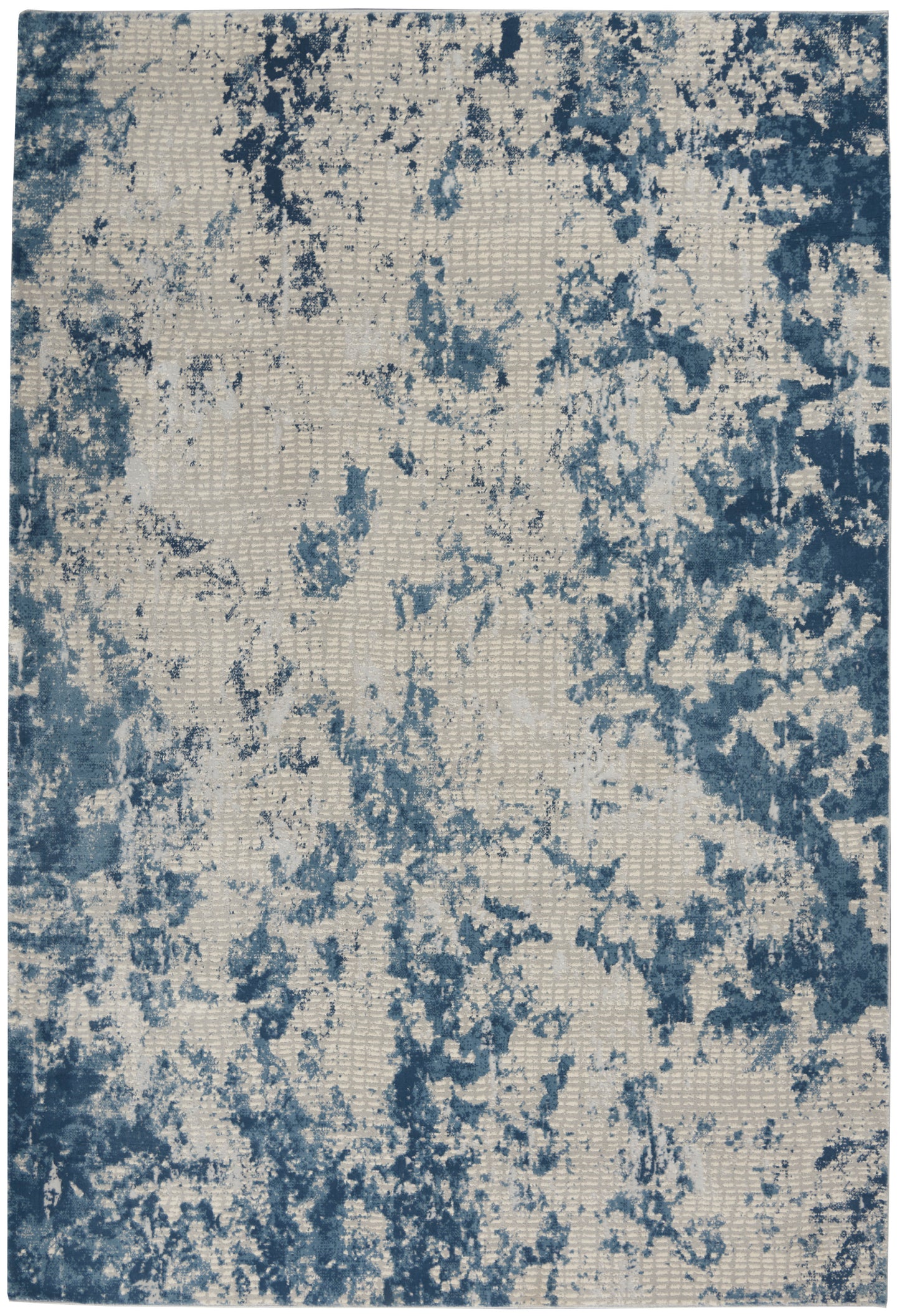 Nourison Home Rustic Textures RUS16 Grey Blue  Contemporary Machinemade Rug