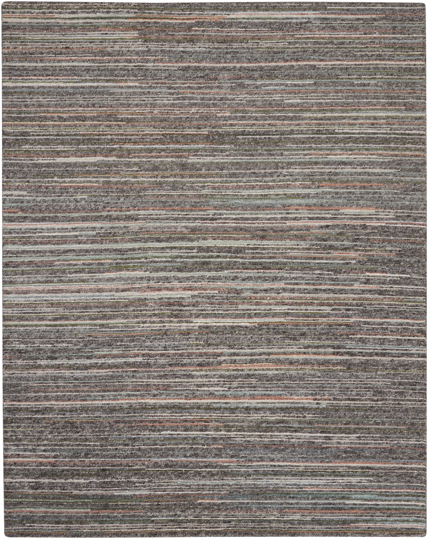 Nourison Home Plateau PAE01 Grey Green  Contemporary Knotted Rug