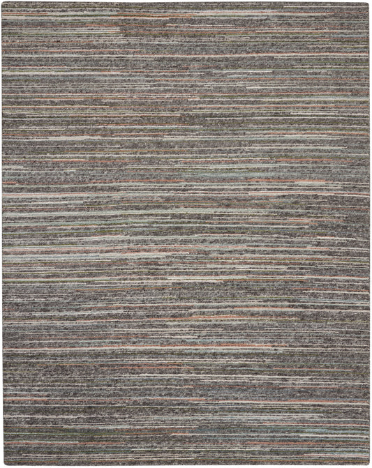 Nourison Home Plateau PAE01 Grey Green  Contemporary Knotted Rug