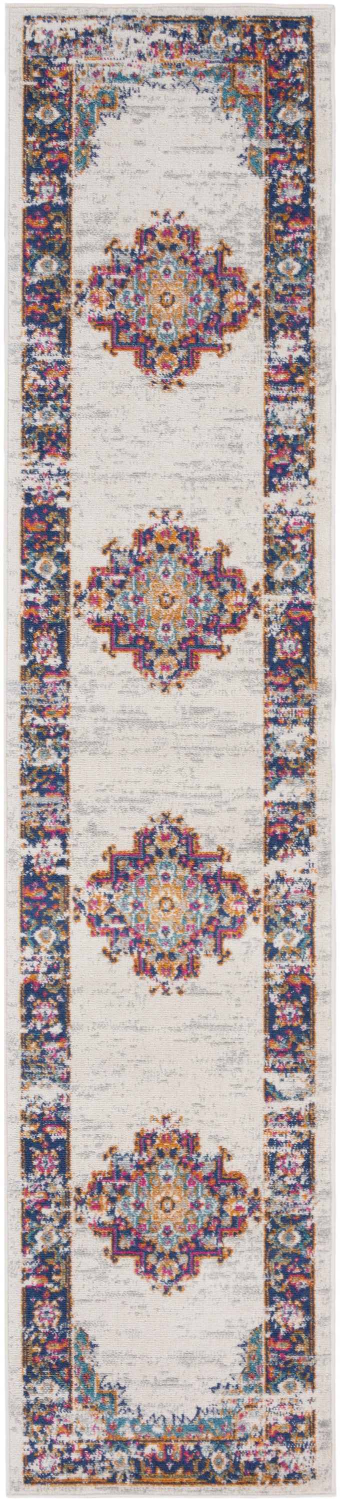 Nourison Home Passion PSN03 Ivory Blue Transitional Machinemade Rug