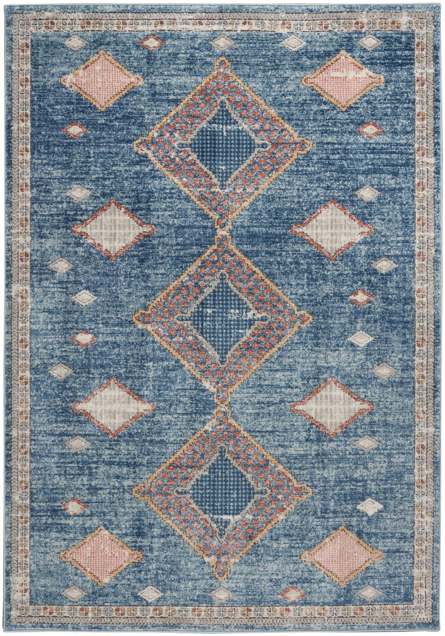 Nourison Home Quarry QUA14 Blue  Contemporary Machinemade Rug