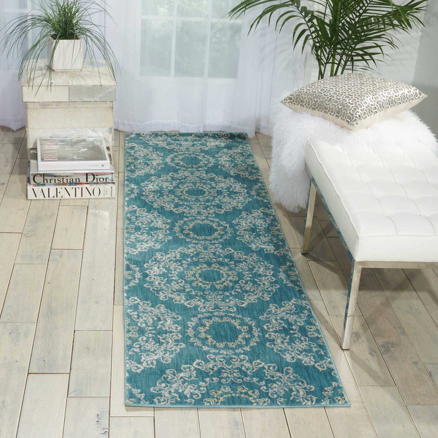 Nourison Home Tranquility TNQ03 Aqua  Transitional Machinemade Rug