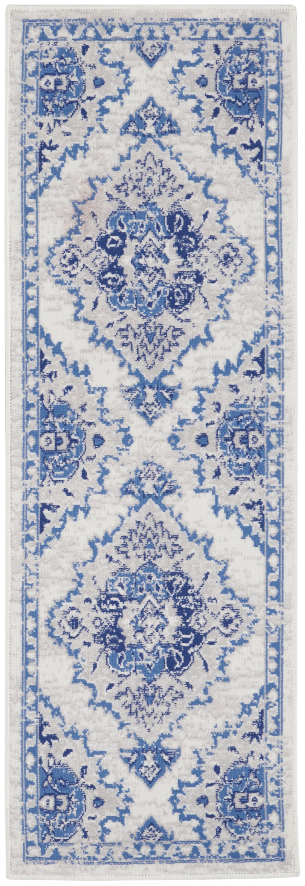 Nourison Home Whimsicle WHS14 Ivory Blue  Transitional Machinemade Rug