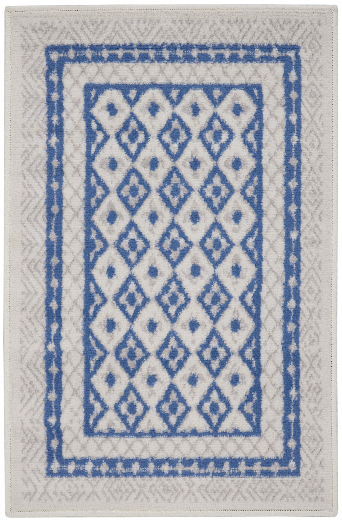 Nourison Home Whimsicle WHS13 Ivory Blue Contemporary Machinemade Rug