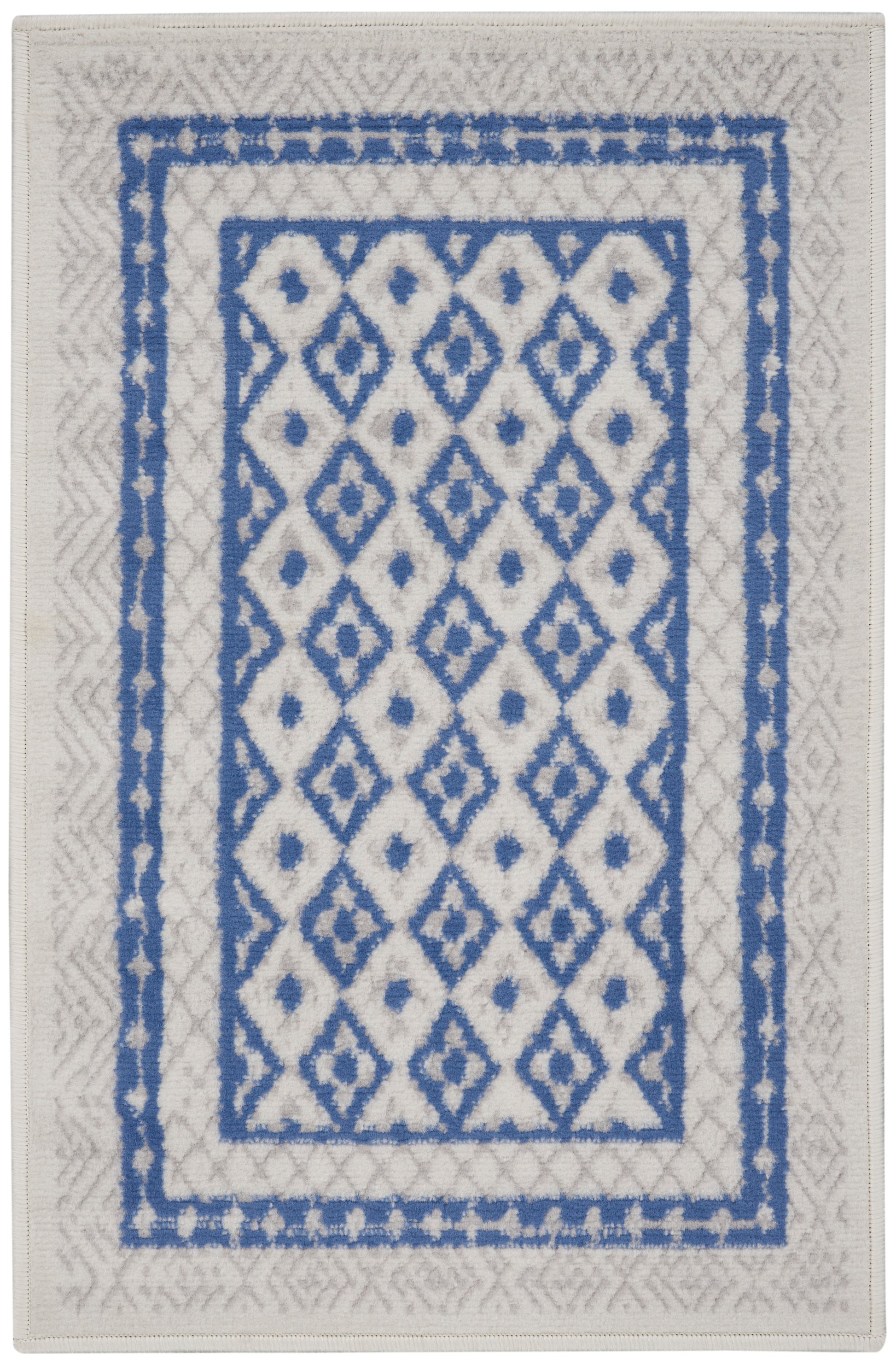 Nourison Home Whimsicle WHS13 Ivory Blue Contemporary Machinemade Rug