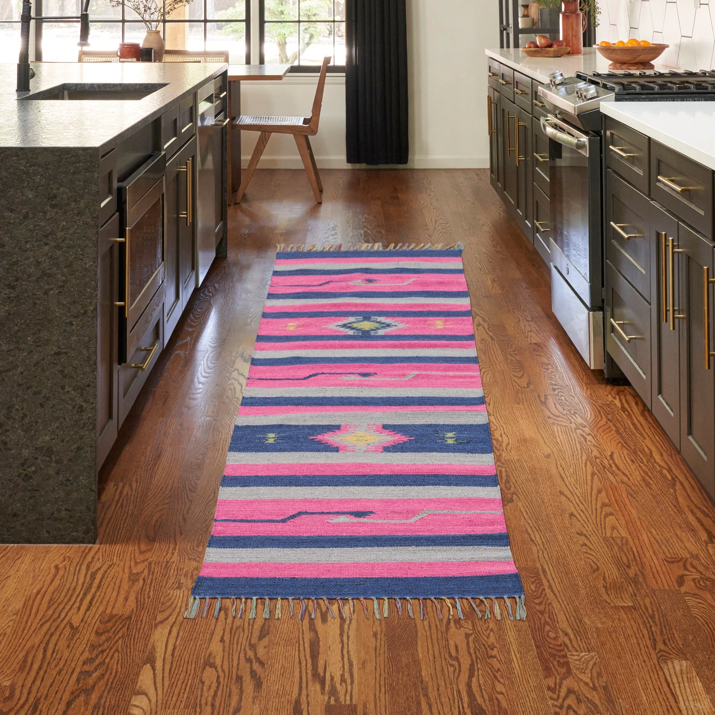 Nourison Home Baja BAJ01 Pink Blue  Transitional Woven Rug