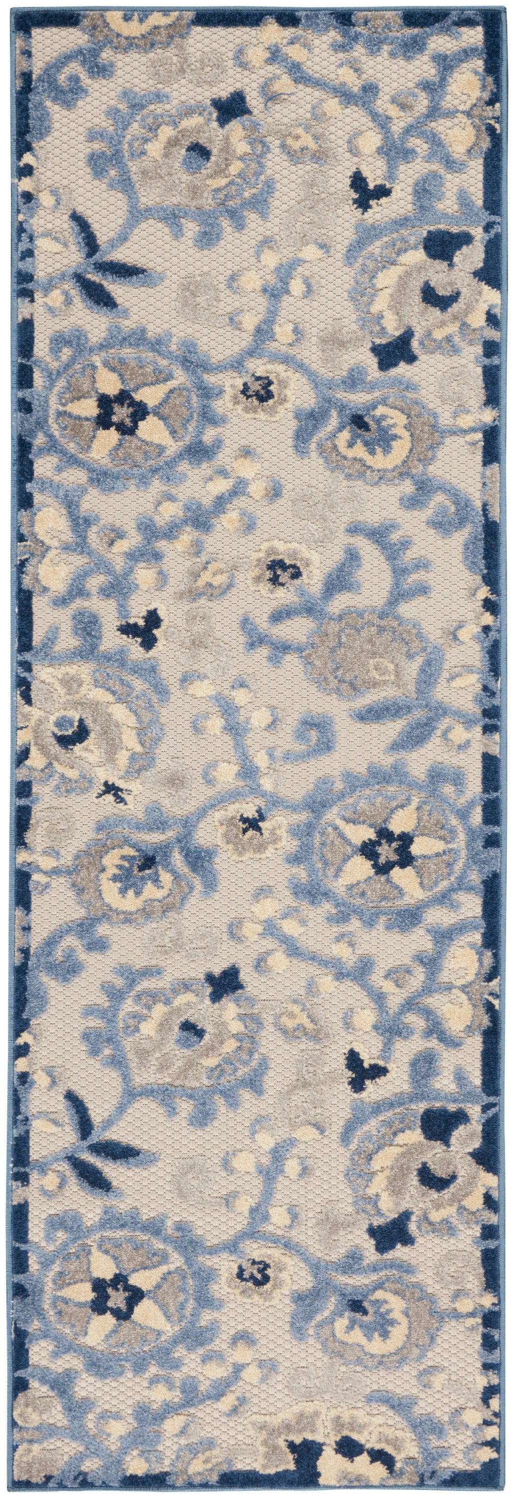 Nourison Home Aloha ALH17 Blue Grey  Contemporary Machinemade Rug