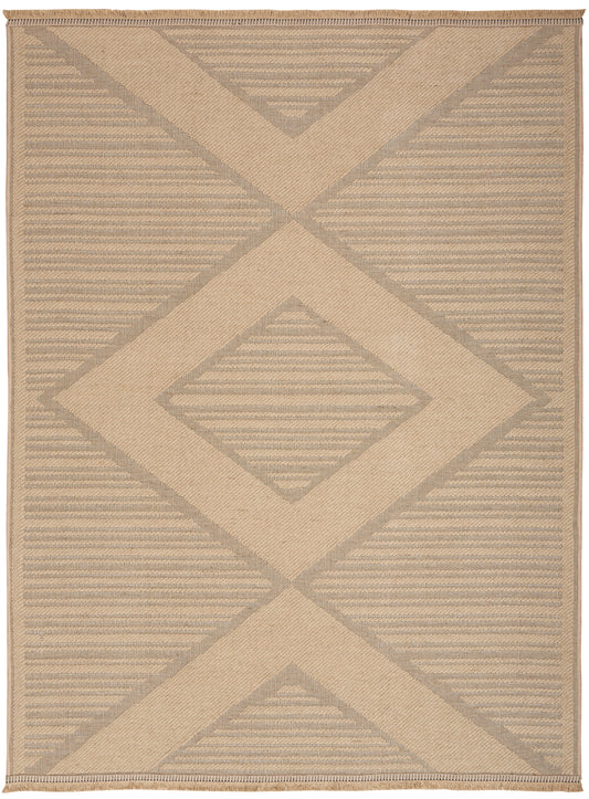 Nourison Home Washable Jute WSJ01 Natural Beige  Contemporary Woven Rug