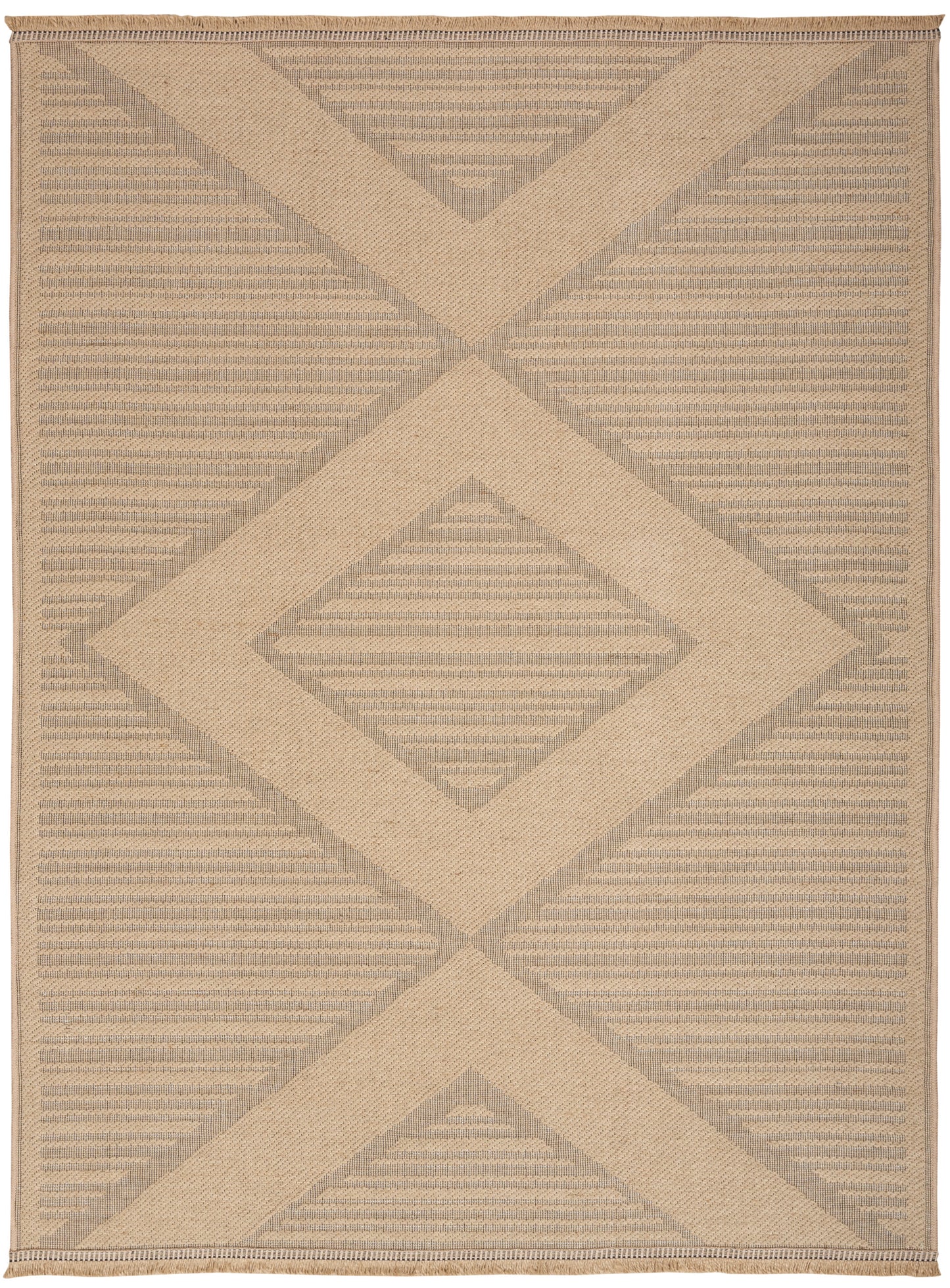 Nourison Home Washable Jute WSJ01 Natural Beige  Contemporary Woven Rug