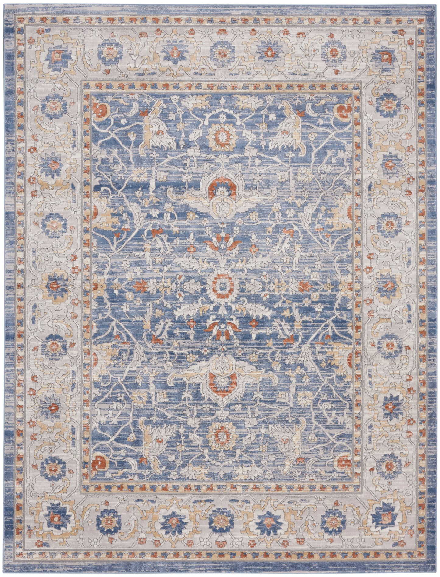 Nicole Curtis Series 4 SR402 Light Blue Grey  Traditional Machinemade Rug