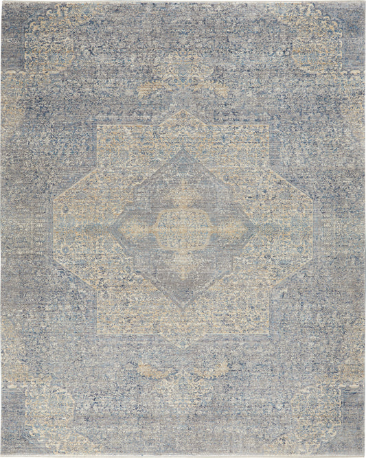 Nourison Home Lustrous Weave LUW04 Blue Grey   Machinemade Rug