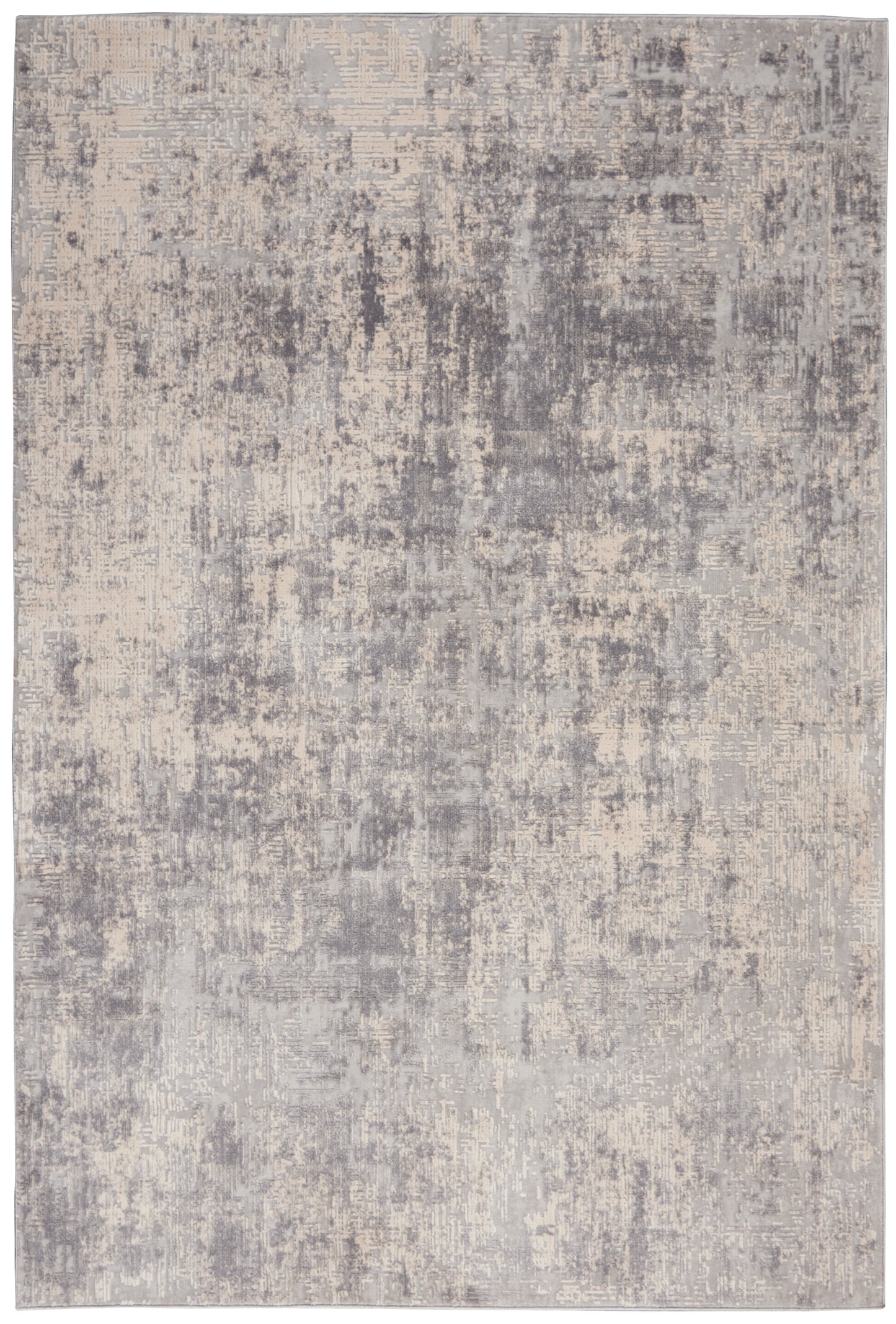 Nourison Home Rustic Textures RUS01 Ivory Silver  Contemporary Machinemade Rug