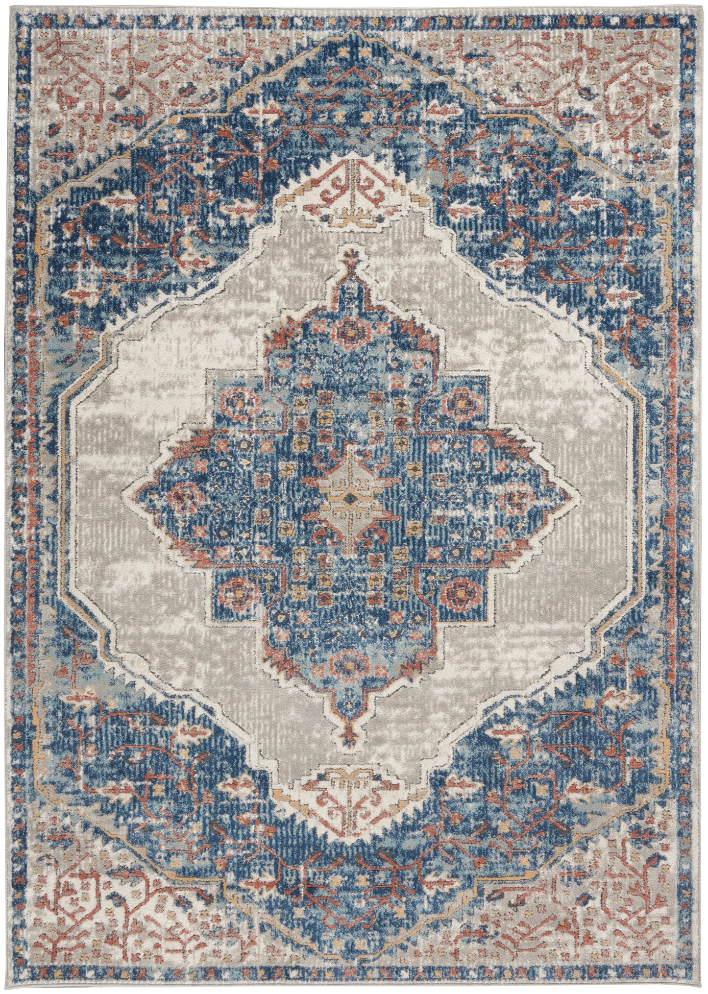 Nourison Home Quarry QUA12 Blue Grey  Traditional Machinemade Rug