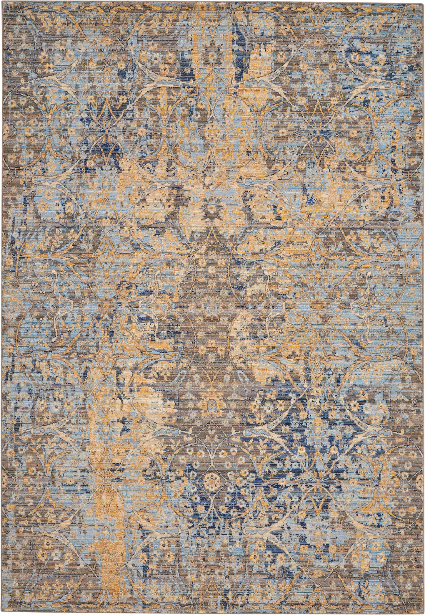 Nourison Home Majestic MST01 Beige Blue Transitional Woven Rug