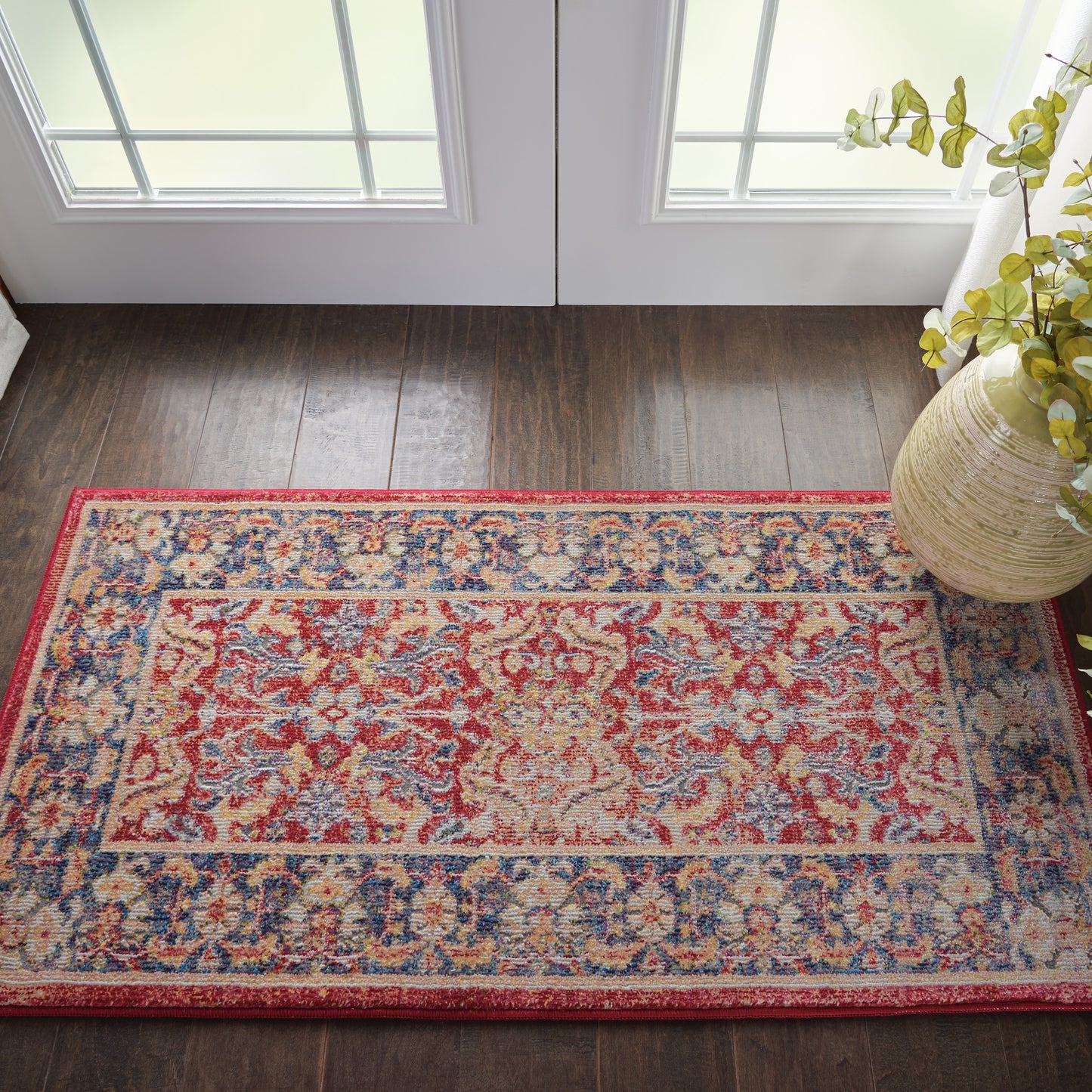 Nourison Home Ankara Global ANR02 Red  Traditional Machinemade Rug