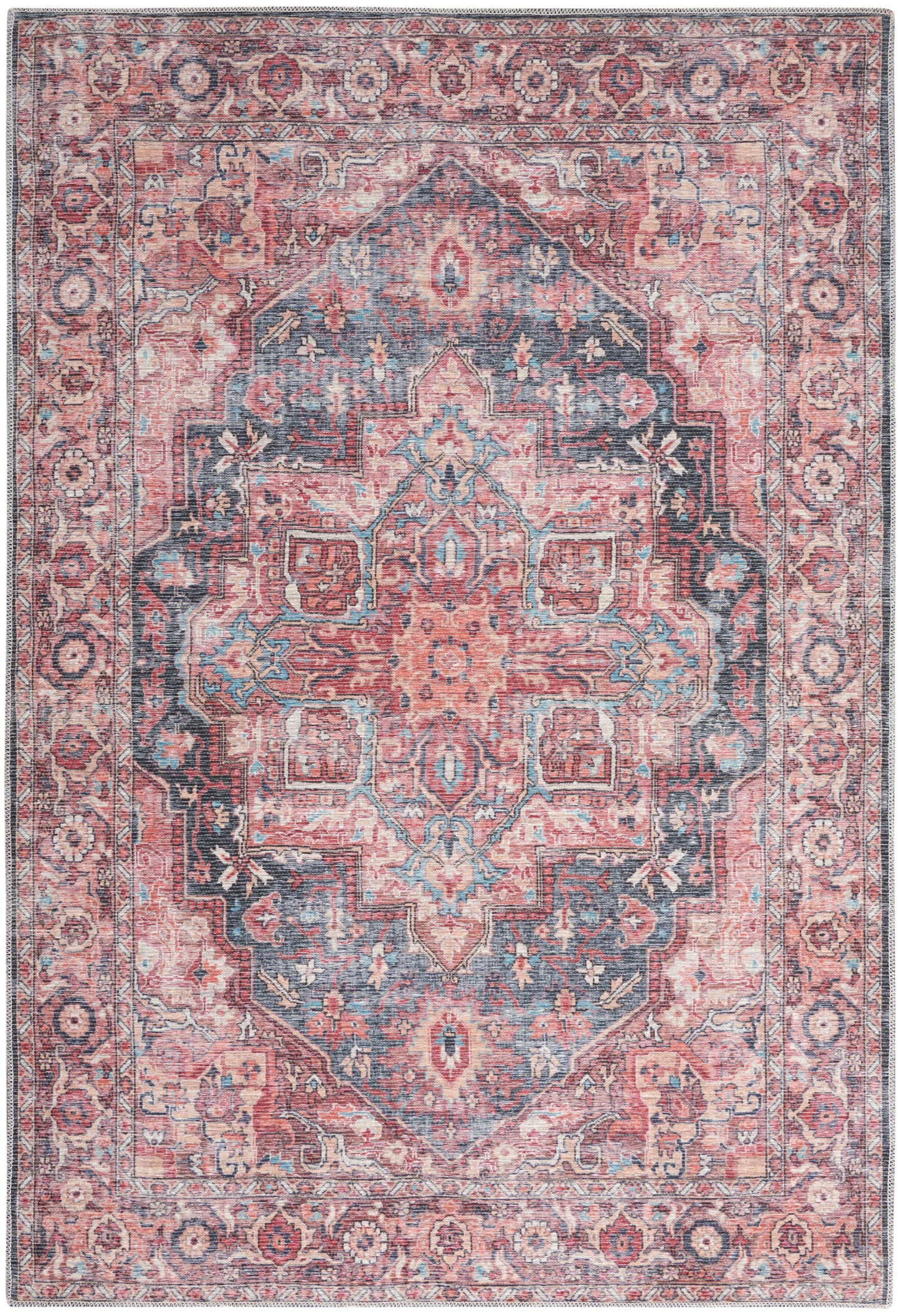 Nicole Curtis Machine Washable Series 1 SR101 Multicolor  Traditional Machinemade Rug