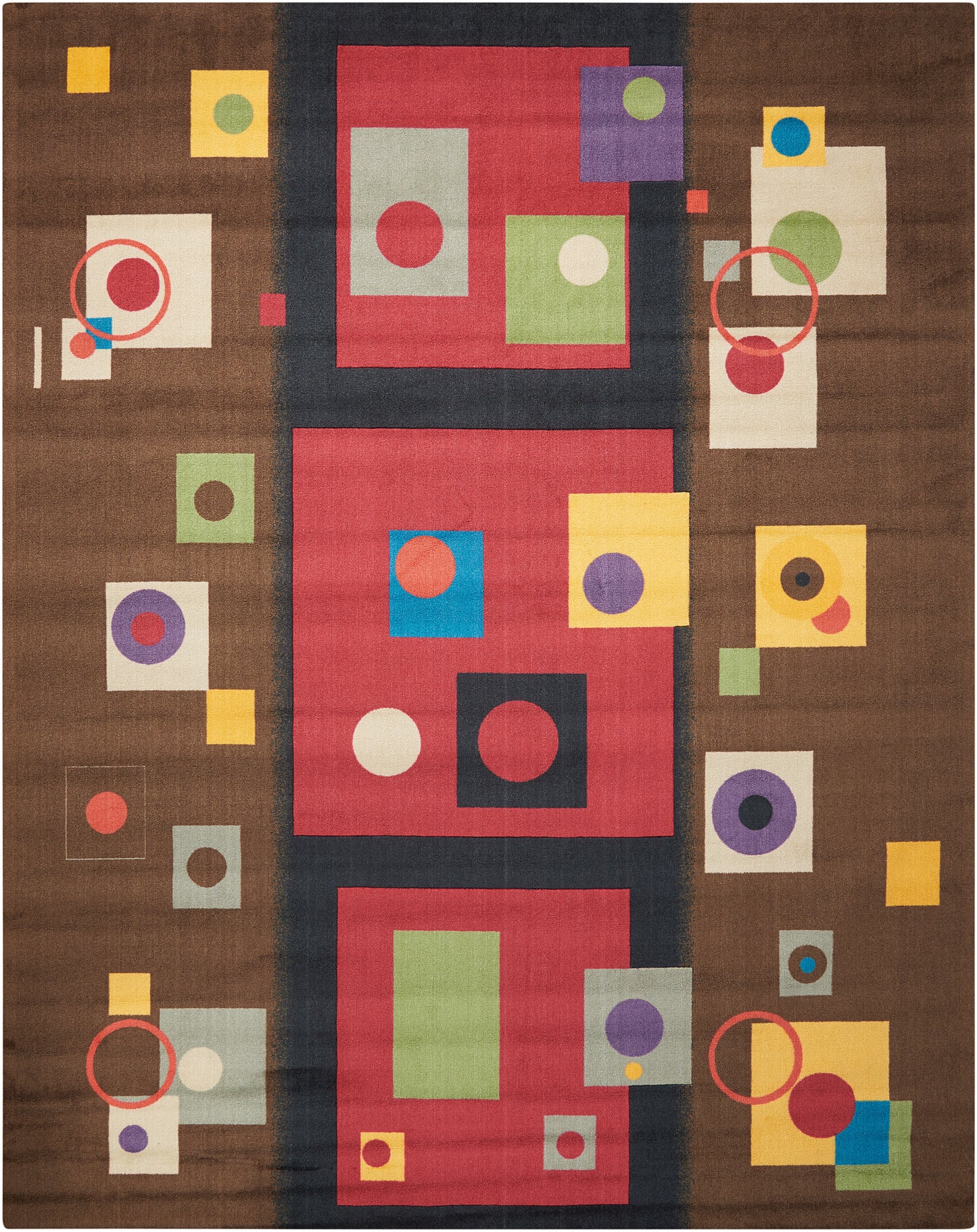 Nourison Home Modern Art MDR05 Chestnut   Machinemade Rug