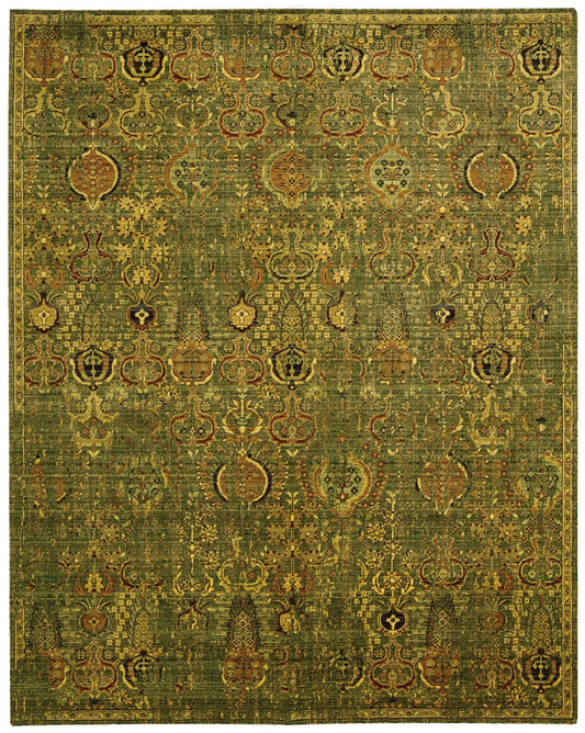 Nourison Home Timeless TML11 Green Gold Traditional Loom Rug