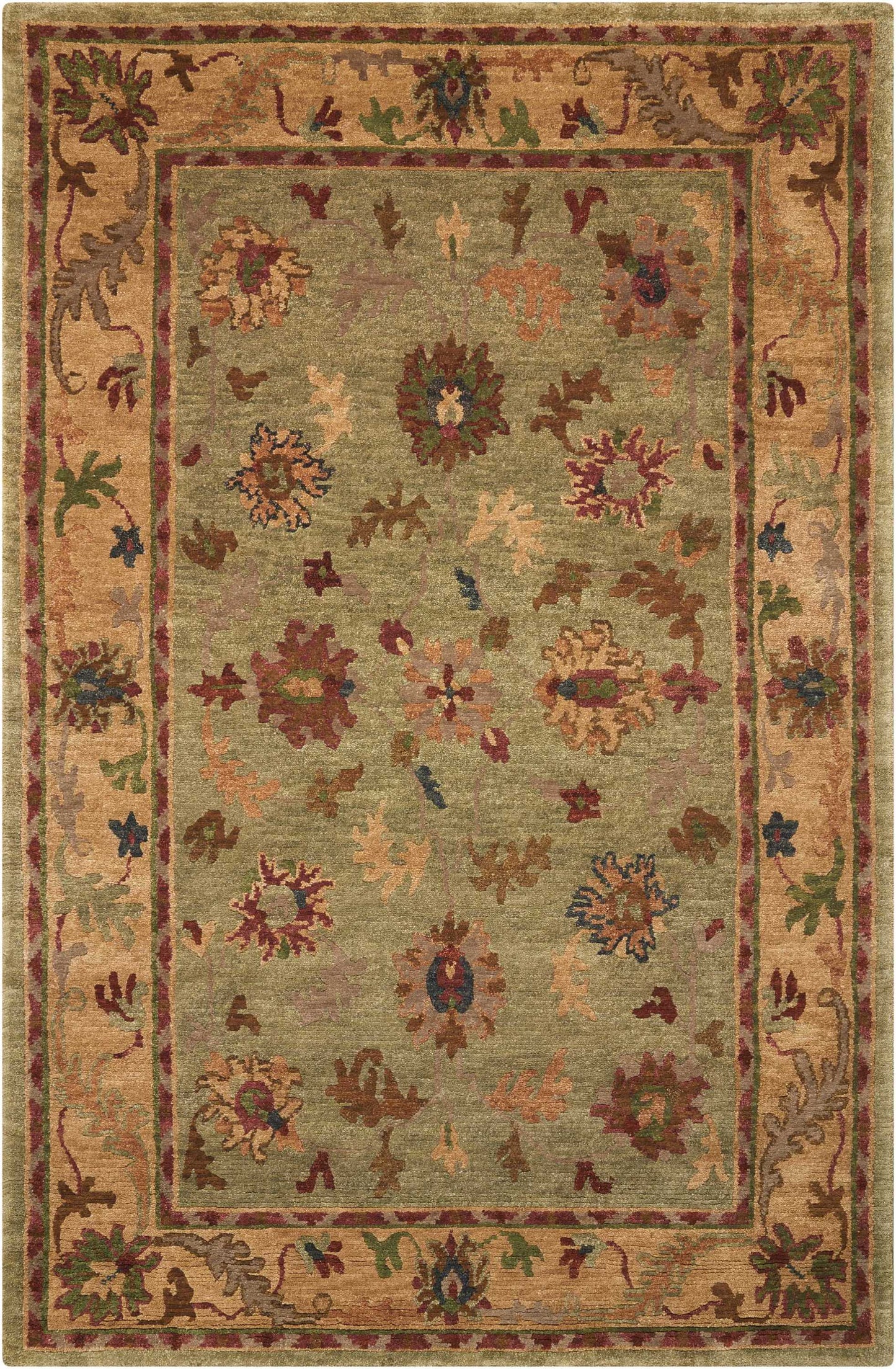 Nourison Home Tahoe TA03 Green  Traditional Knotted Rug