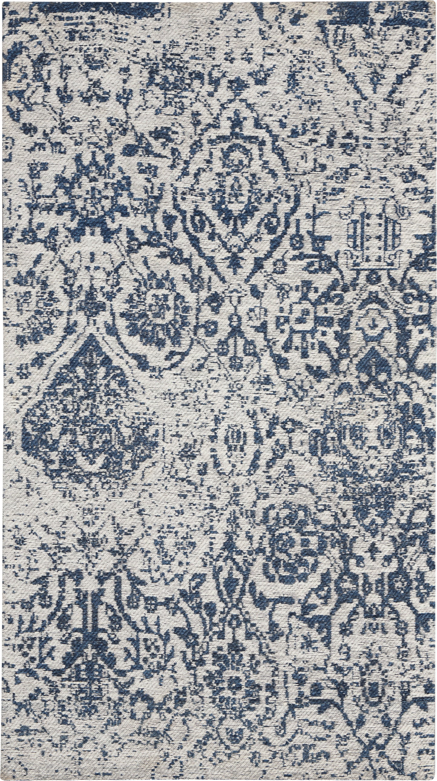 Nourison Home Damask DAS06 Blue Transitional Machinemade Rug