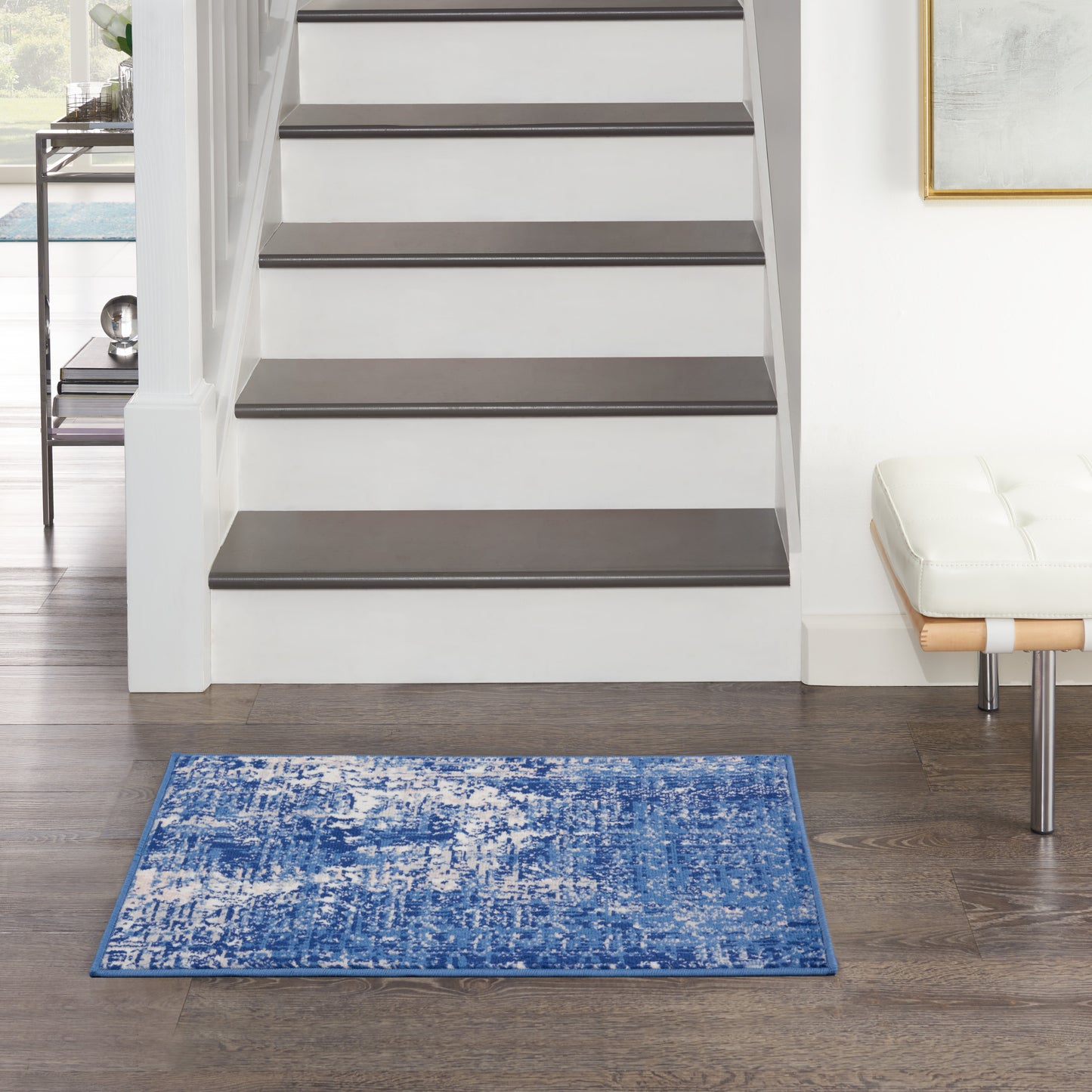 Nourison Home Whimsicle WHS08 Blue Ivory  Contemporary Machinemade Rug