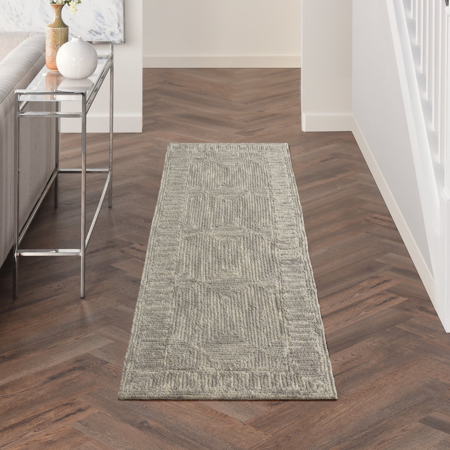 Nourison Home Colorado CLR04 Grey  Contemporary Tufted Rug