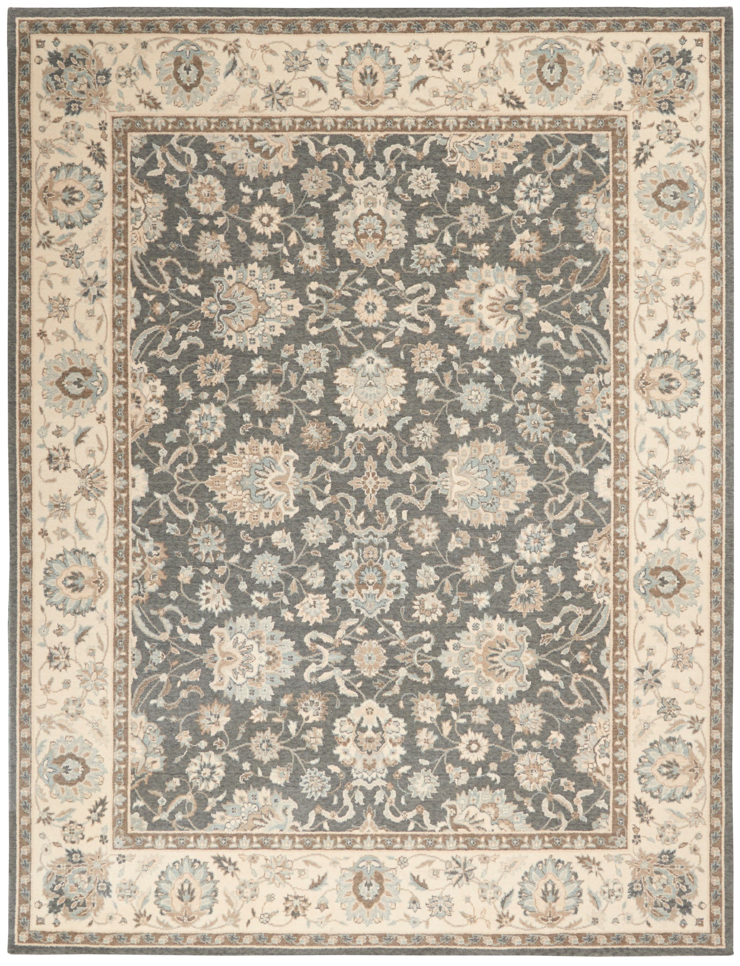 Nourison Home Living Treasures LI16 Grey Ivory  Traditional Loom Rug