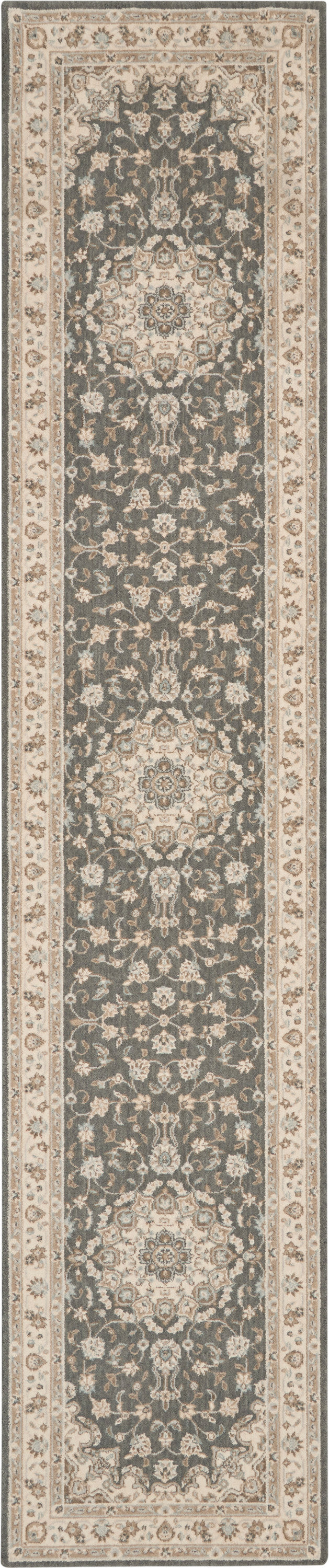 Nourison Home Living Treasures LI15 Grey Ivory  Traditional Loom Rug