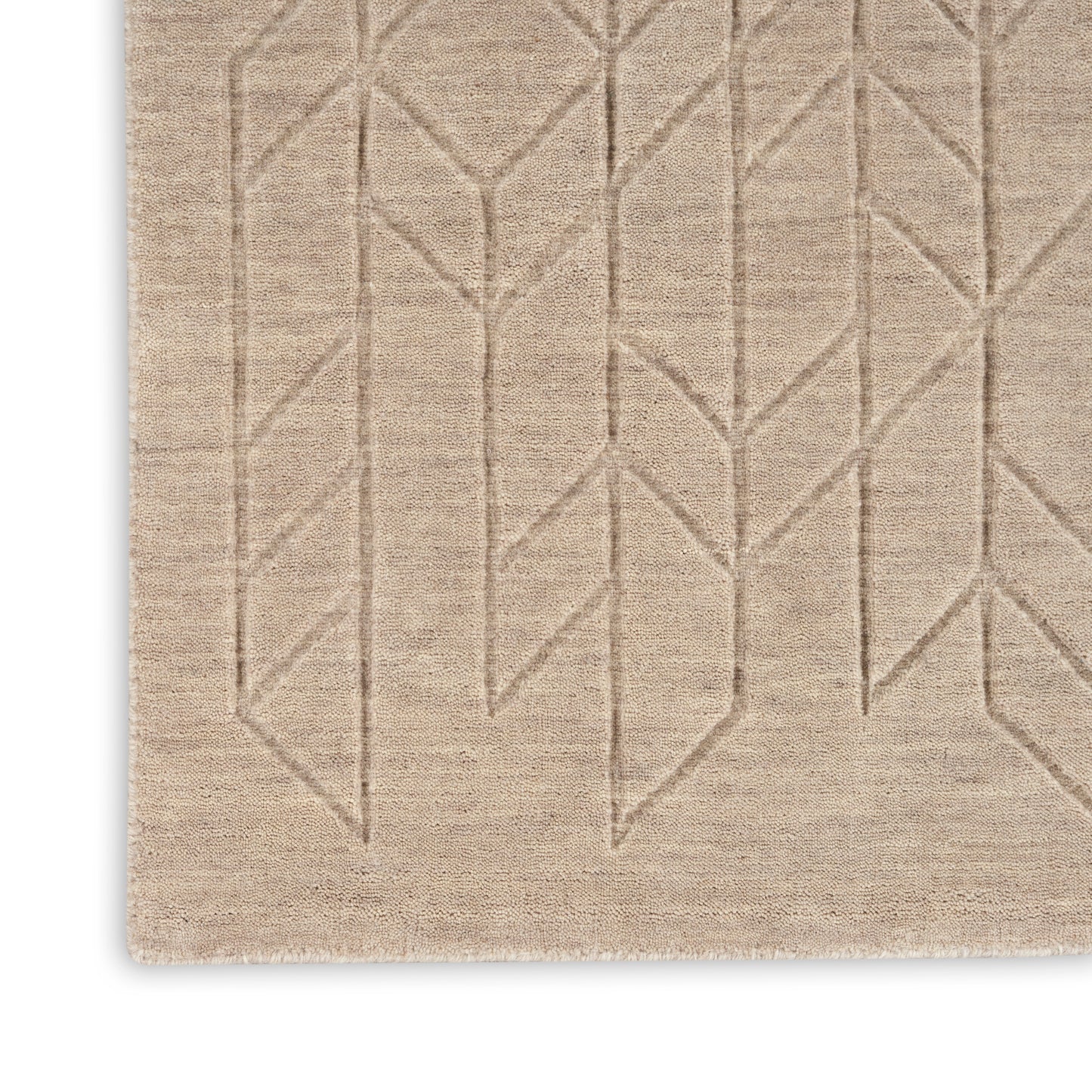 Nourison Home Alessia ALE01 Beige  Contemporary Knotted Rug