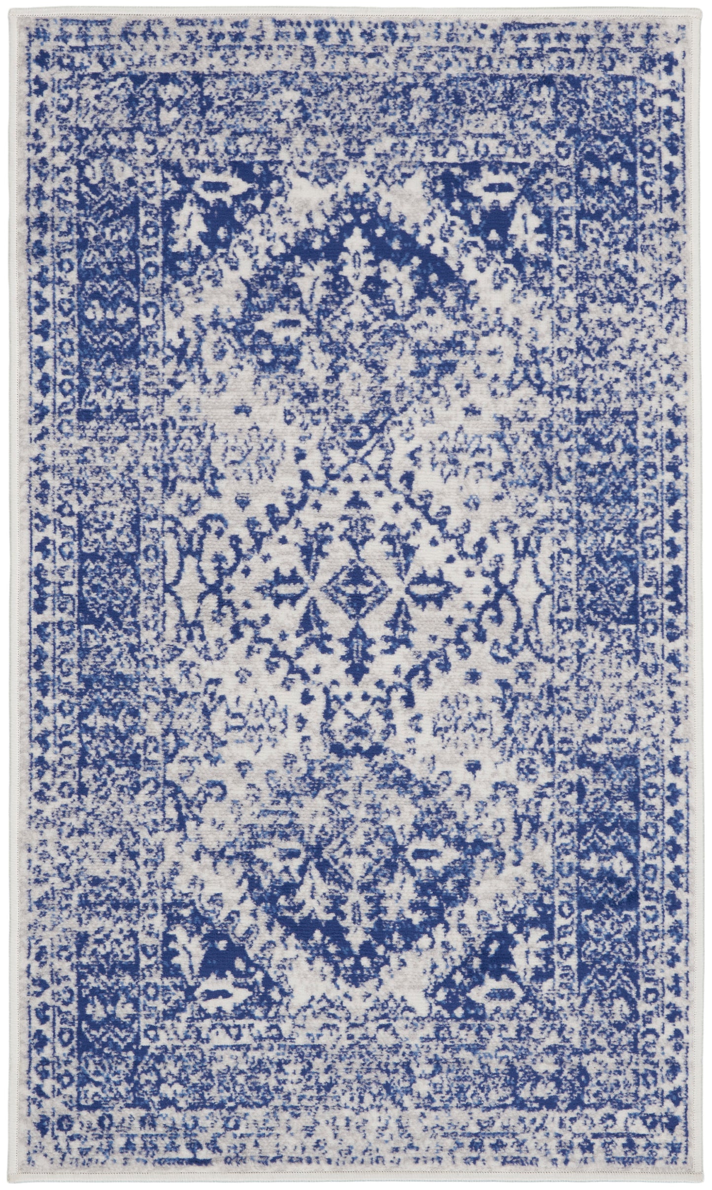 Nourison Home Whimsicle WHS15 Ivory Navy  Transitional Machinemade Rug