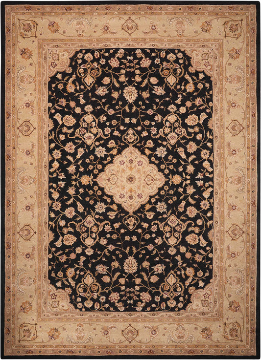 Nourison Home Heritage Hall HE10 Black  Traditional Tufted Rug